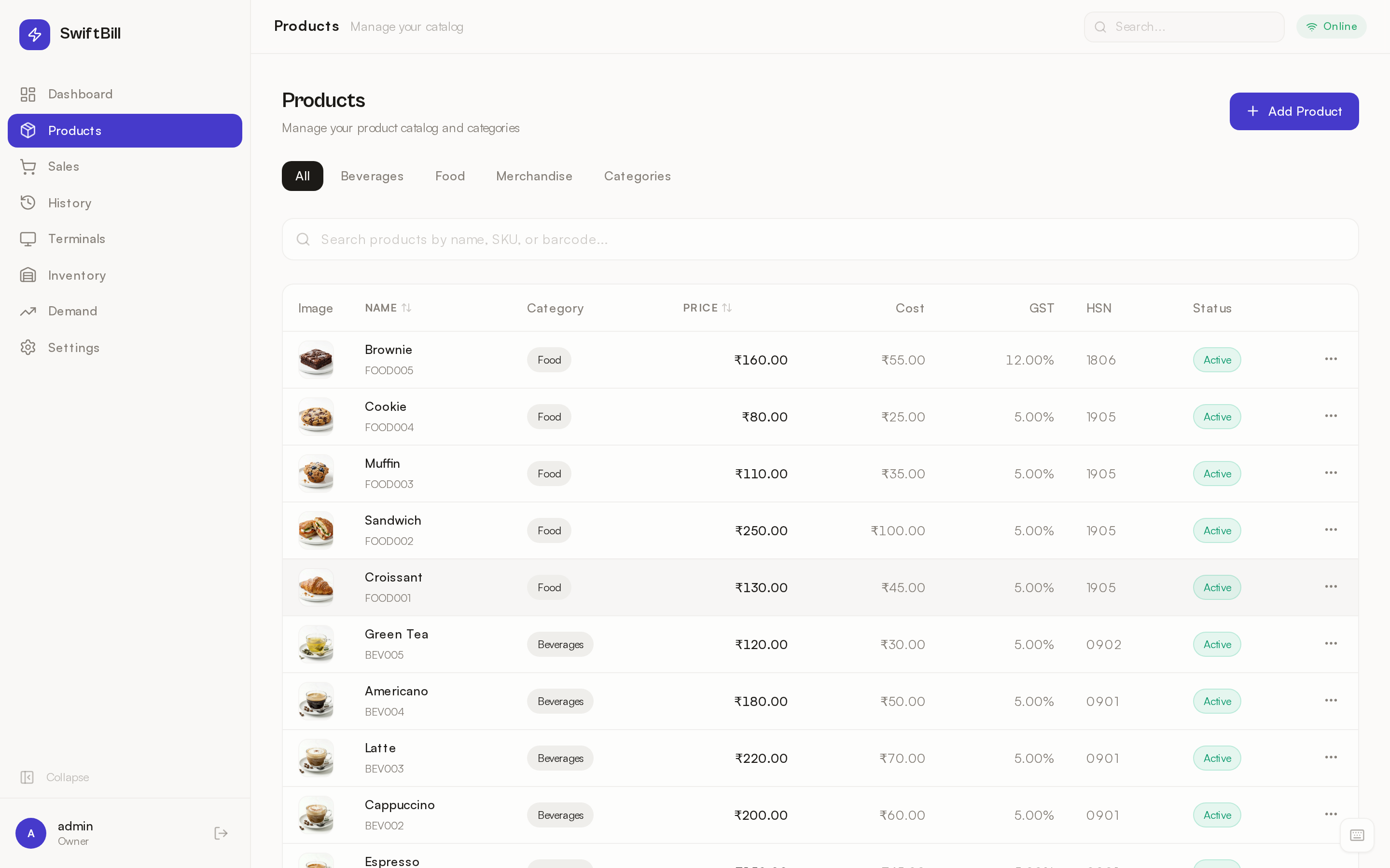 Manage your products